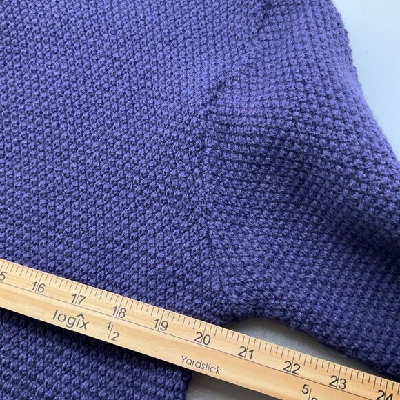 Blarney Woolen Mills Small Purple Knit Cardigan Chain Pockets Wool Old Money - Picture 5 of 10